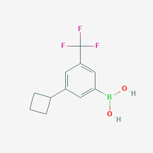 Chemical structure of 3-Trifluoromethyl-5-(cyclobutyl)phenylboronic acid
