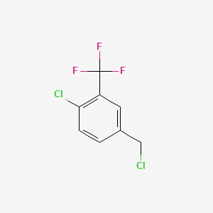 Chemical structure of 3-trifluoromethyl-4-chlorobenzyl chloride
