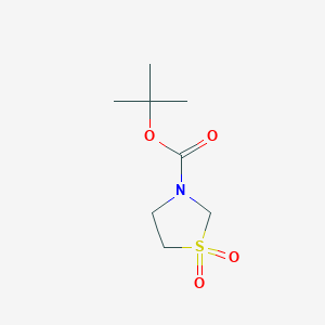 Chemical structure of Tert-butyl thiazolidine-3-carboxylate 1,1-dioxide