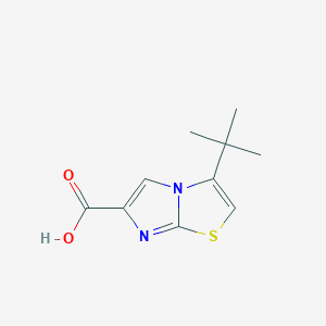 Chemical structure of 3-tert-Butylimidazo[2,1-b][1,3]thiazole-6-carboxylic acid