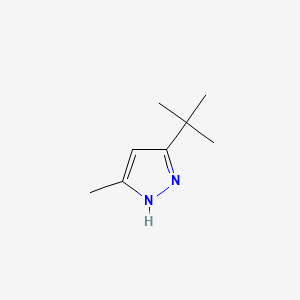 Chemical structure of 3(5)-Methyl-5(3)-t-butylpyrazole