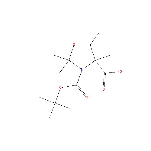 Chemical structure of 3-tert-Butyl 4-Methyl (4R,5S)-2,2,5-Trimethyloxazolidine-3,4-dicarboxylate