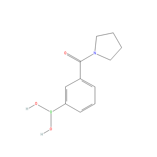 Chemical structure of 3-Pyrrolidinylcarbonylphenylboronic acid