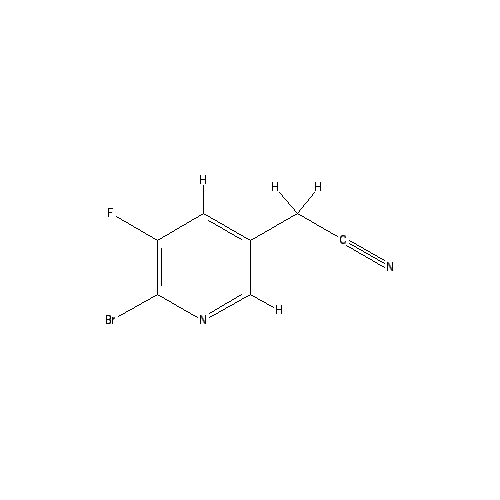 Chemical structure of 3-Pyridineacetonitrile, 6-bromo-5-fluoro-