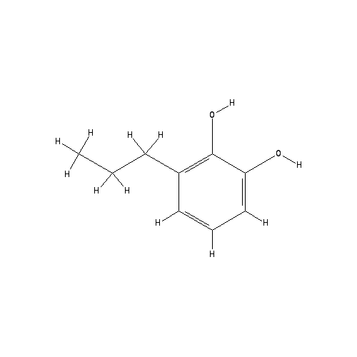 Chemical structure of 3-Propylcatechol