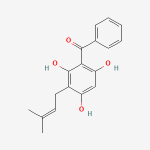Chemical structure of 3-Prenyl-2,4,6-trihydroxybenzophenone