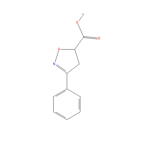 Chemical structure of 3-Phenyl-4,5-dihydroisoxazole-5-carboxylic acid