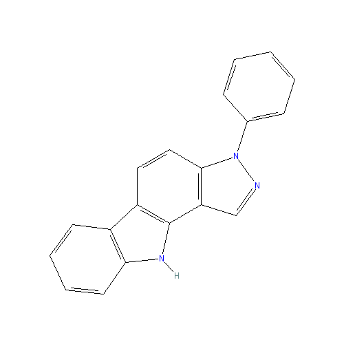 Chemical structure of 3-Phenyl-3,10-Dihydropyrazolo[4,3-a]Carbazole