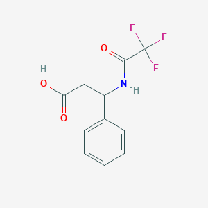 Chemical structure of 3-Phenyl-3-(2,2,2-trifluoroacetamido)propanoic Acid