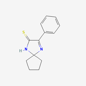 Chemical structure of 3-Phenyl-1,4-diazaspiro[4.4]non-3-ene-2-thione