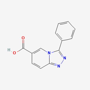 Chemical structure of 3-Phenyl-[1,2,4]triazolo[4,3-a]pyridine-6-carboxylic acid
