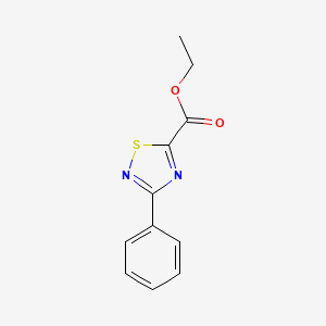 Chemical structure of Ethyl 3-phenyl-1,2,4-thiadiazole-5-carboxylate