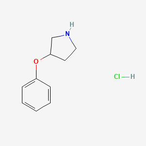 Chemical structure of 3-Phenoxypyrrolidine hydrochloride