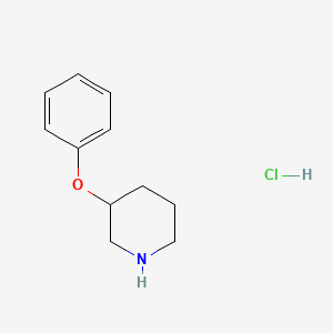 Chemical structure of 3-Phenoxypiperidine hydrochloride