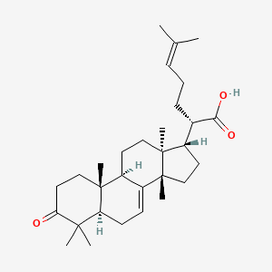 Chemical structure of 3-Oxotirucalla-7,24-dien-21-oic acid