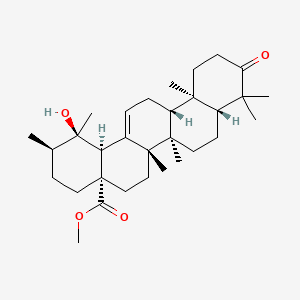 Chemical structure of 3-Oxopomolic acid methyl ester/Pomonic acid methyl ester