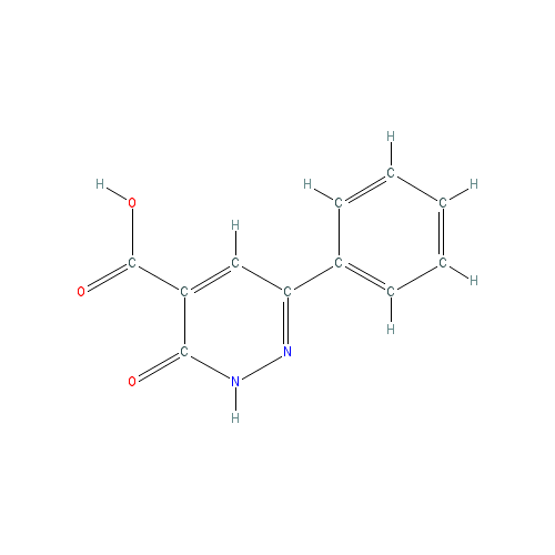Chemical structure of 3-Oxo-6-phenyl-2,3-dihydropyridazine-4-carboxylic acid
