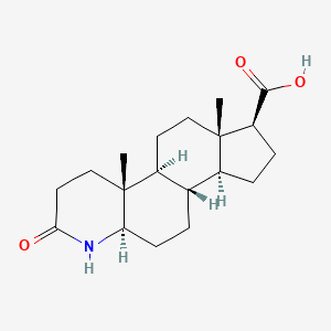 Chemical structure of 3-Oxo-4-aza-5α-androstan-17β-carboxylic Acid