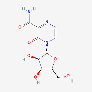 Chemical structure of 3-Oxo-4-(?D-ribofuranosyl)-3,4-dihydro-2-pyrazinecarboxamide