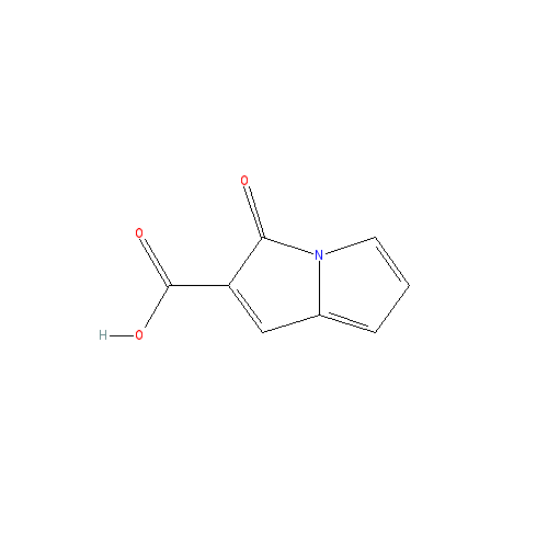 Chemical structure of 3-Oxo-3H-pyrrolizine-2-carboxylic acid