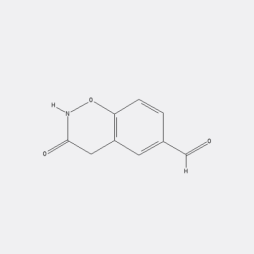 Chemical structure of 3-oxo-3,4-dihydro-2H-1,4-benzoxazine-6-carbaldehyde
