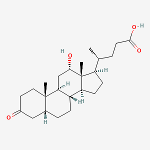 Chemical structure of 3-Oxo-12α-hydroxy-5β-cholanoic Acid