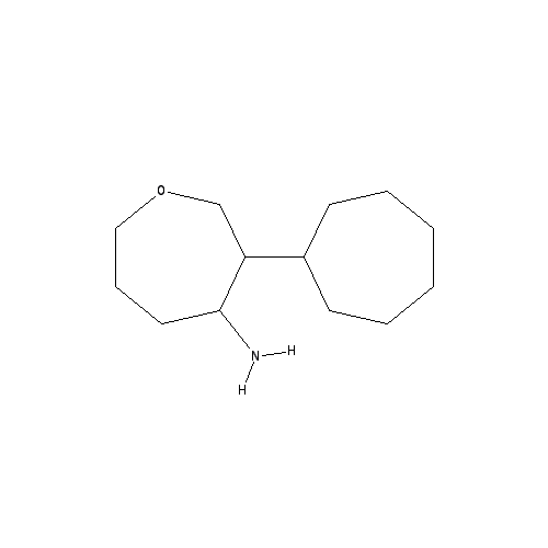 Chemical structure of 3-oxabicyclo[4.1.0]heptan-7-amine hydrochloride