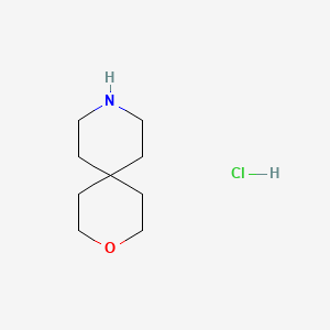 Chemical structure of 3-oxa-9-azaspiro[5.5]undecane hydrochloride