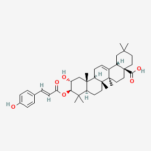 Chemical structure of 3-O-cis-Coumaroylmaslinic acid