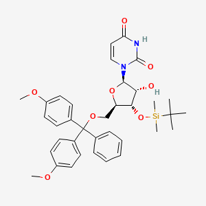 Chemical structure of 3'-O-tert-Butyldimethylsilyl-5'-O-DMT-uridine