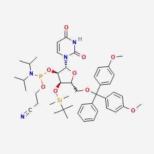 Chemical structure of 3'-O-TBDMS-5'-O-DMT-rU CED phosphoramidite