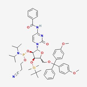 Chemical structure of 3'-TBDMS-Bz-rC Phosphoramidite