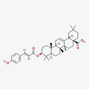 Chemical structure of 3-O-p-Coumaroyloleanolic acid