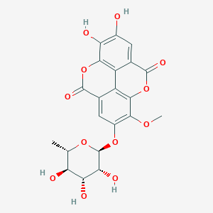 Chemical structure of 3-O-Methylellagic acid 4-O-rhamnoside