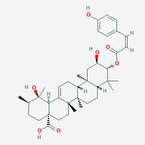 Chemical structure of 3-O-cis-p-Coumaroyltormentic acid