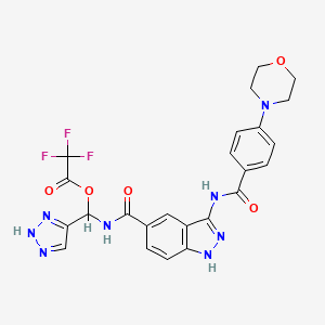 Chemical structure of 3'-O-Azidomethyl-7-TFA-ap-7-deaza-dA