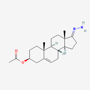 Chemical structure of 3-O-Acetylandrostenone hydrazone