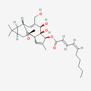 Chemical structure of 3-O-(2'E,4'Z-Decadienoyl)ingenol