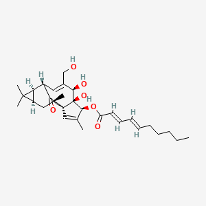 Chemical structure of 3-O-(2'E,4'E-Decadienoyl)ingenol