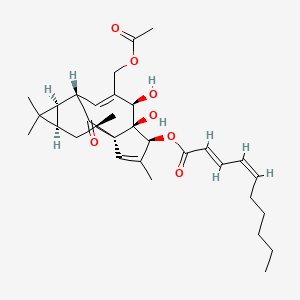Chemical structure of 3-O-(2'E ,4'Z-decadienoyl)-20-O-acetylingenol
