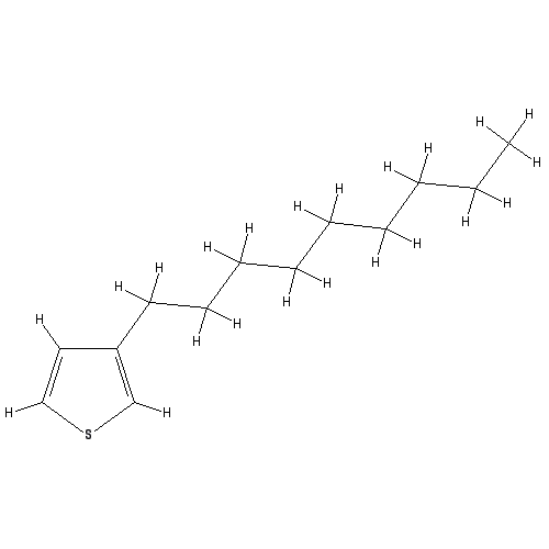 Chemical structure of 3-Nonylthiophene