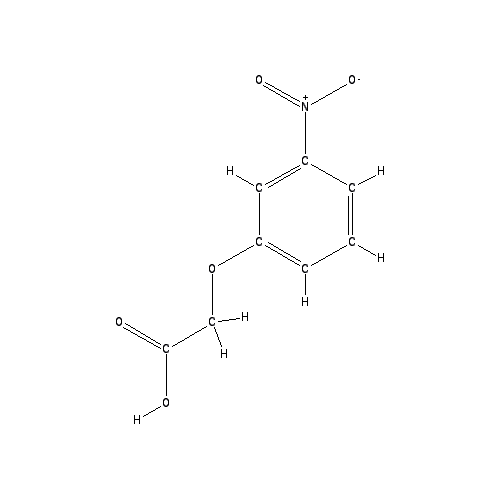 Chemical structure of 3-Nitrophenoxyacetic Acid
