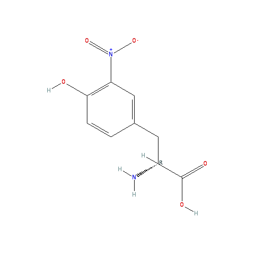Chemical structure of 3-Nitro-D-tyrosine