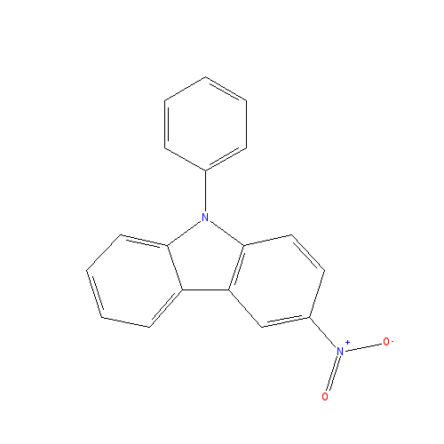 Chemical structure of 3-Nitro-9-phenyl-9H-carbazole