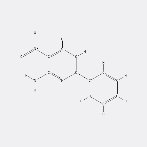 Chemical structure of 3-nitro-6-phenylpyridin-2-amine