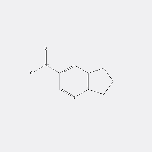 Chemical structure of 3-Nitro-6,7-dihydro-5H-cyclopenta[b]pyridine