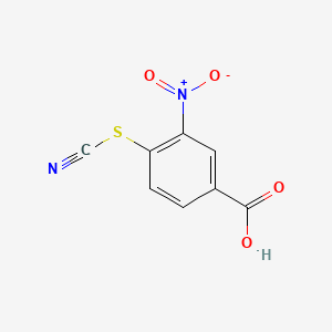 Chemical structure of 3-Nitro-4-thiocyanatobenzoic acid