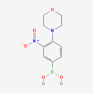 Chemical structure of 3-Nitro-4-(morpholine-4-yl) phenylboronic acid