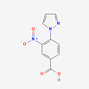 Chemical structure of 3-Nitro-4-(1-pyrazolyl)benzoic Acid