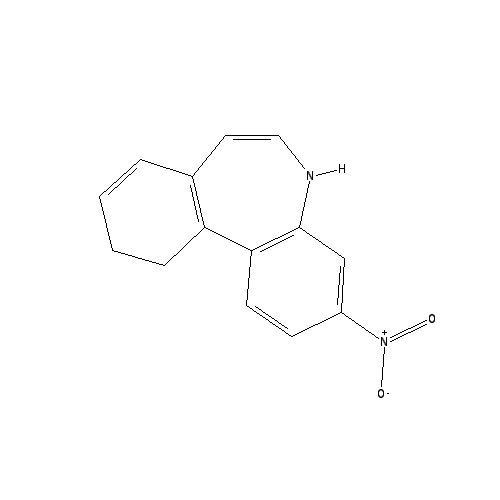 Chemical structure of 3-Nitro-10,11-dihydro-5H-dibenzo[b,f]azepine